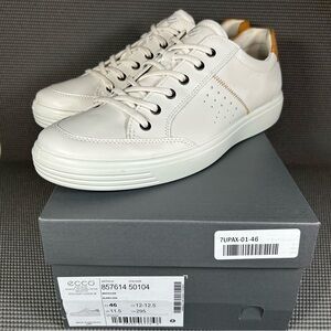 Ecco Soft Classic Men's Shoes Leather Classic Sport Casual US 12 EU 46 White